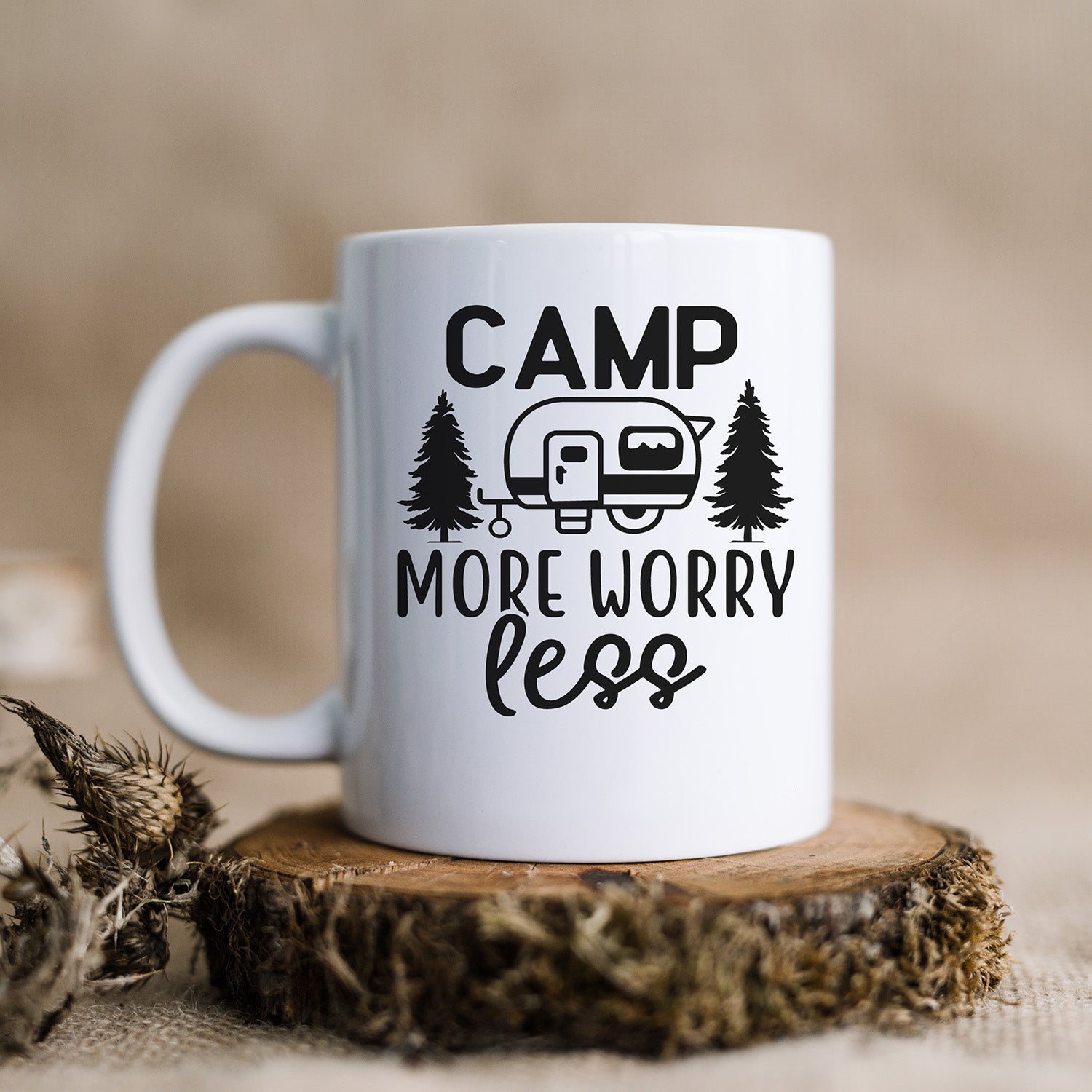 Camp More Worry Less  With Camper Graphic Hot on Sale