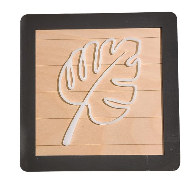 Monstera Outline Modern Sign Cheap