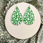 Christmas Tree Leopard Print Dangle and Stud Earrings Set Discount - Image 2