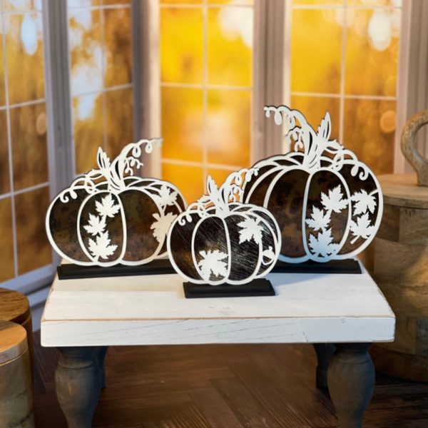 Maple Leaf Pumpkins Shelf Sitters (Set of 3) Fashion - Image 2