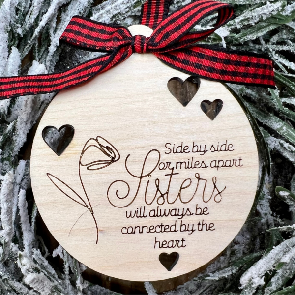 Sister Christmas Ornament Easy Score and Cut Gift For Discount