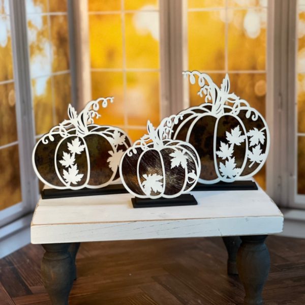 Maple Leaf Pumpkins Shelf Sitters (Set of 3) Fashion - Image 4