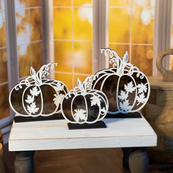 Maple Leaf Pumpkins Shelf Sitters (Set of 3) Fashion - Image 5