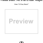 Violin Duet No. 8 in E-flat Major from  Twelve Easy Duets , Op. 10 - Violin 1 For Discount - Image 5